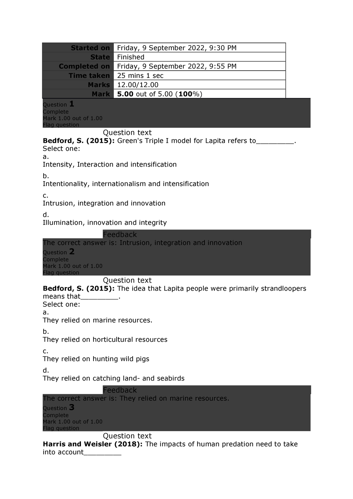 UU204 QUIZ 1 - Started On Friday, 9 September 2022, 9:30 PM State ...