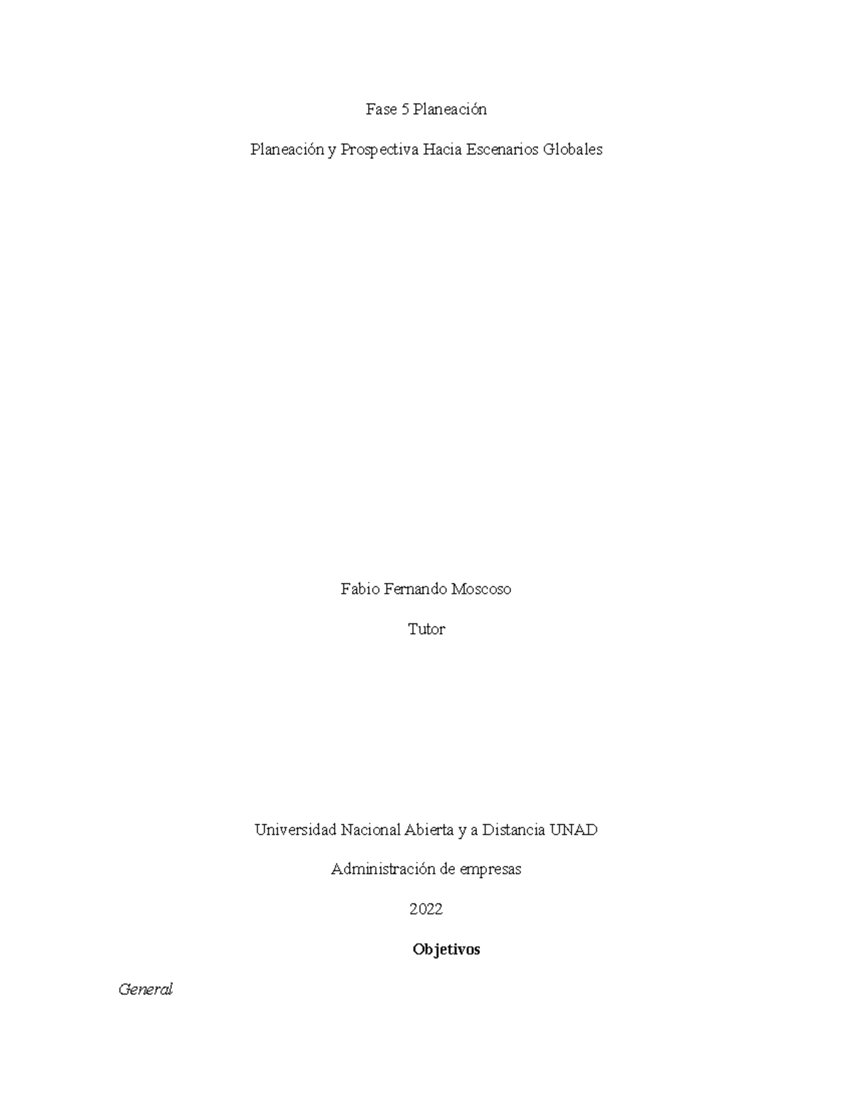 Fase 5 Evaluación Final Grupo 3 - Fase 5 Planeación Planeación Y ...