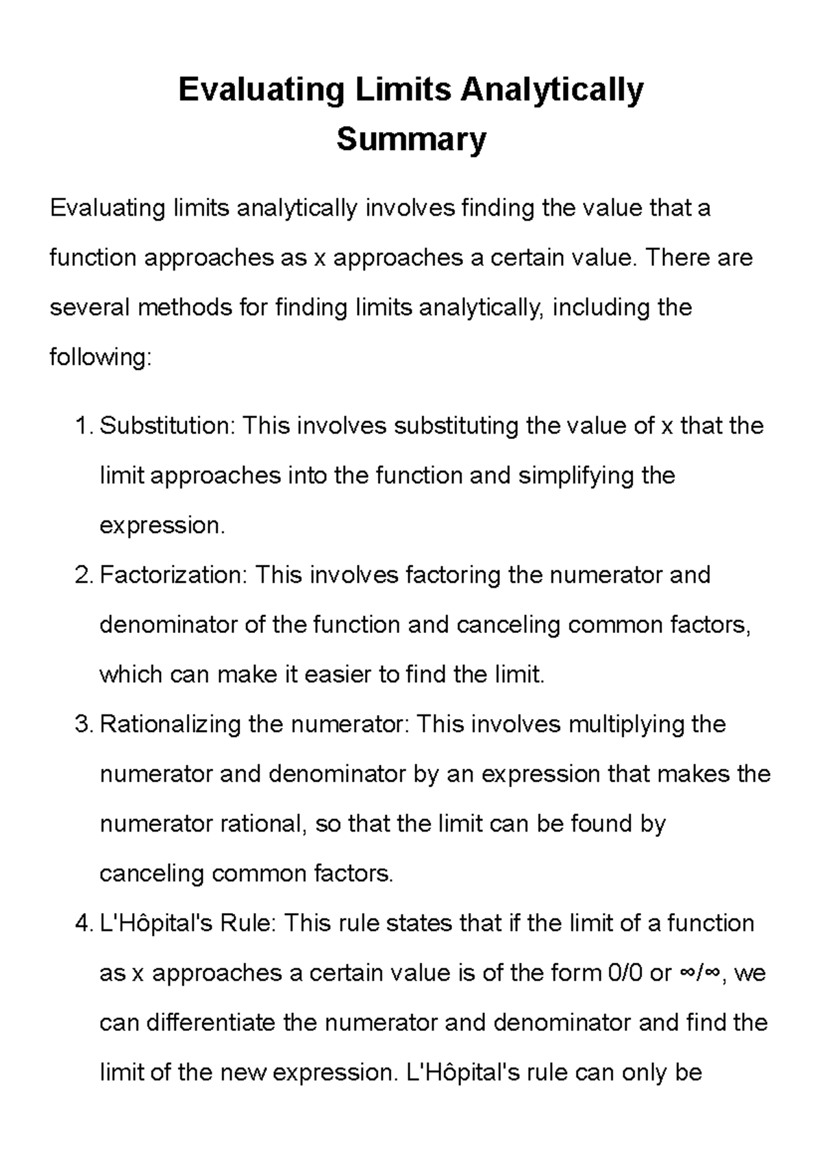 evaluating-limits-analytically-summary-evaluating-limits-analytically