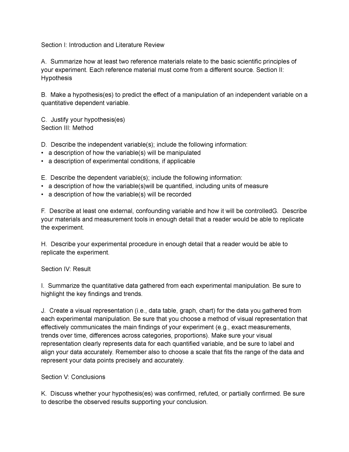 literature review assignment rubric