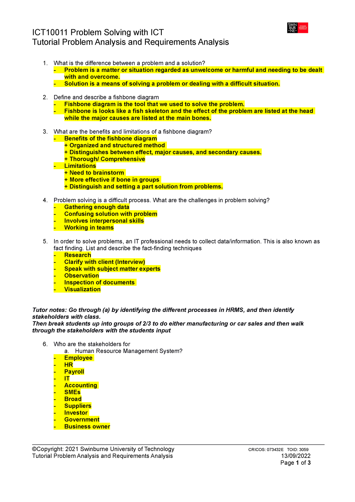 how can ict help with problem solving