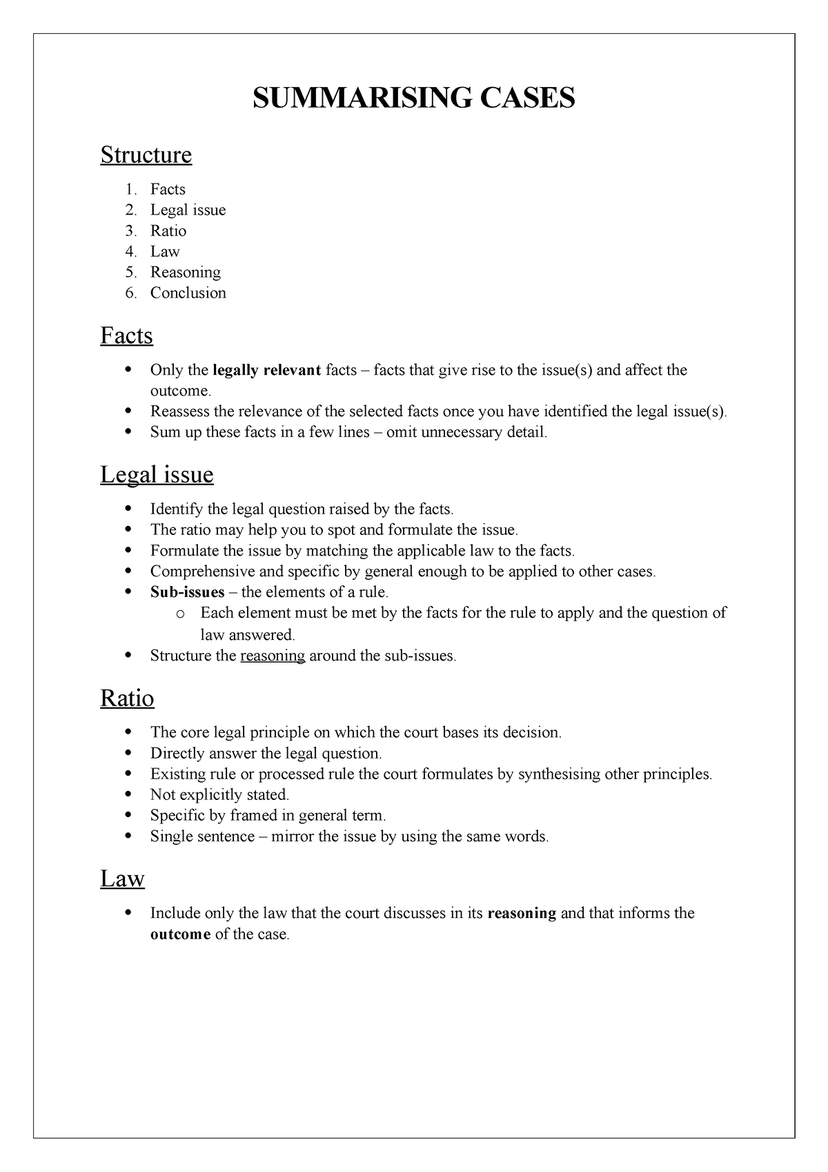 how-to-write-a-case-summary-legal-writing-practice-notes