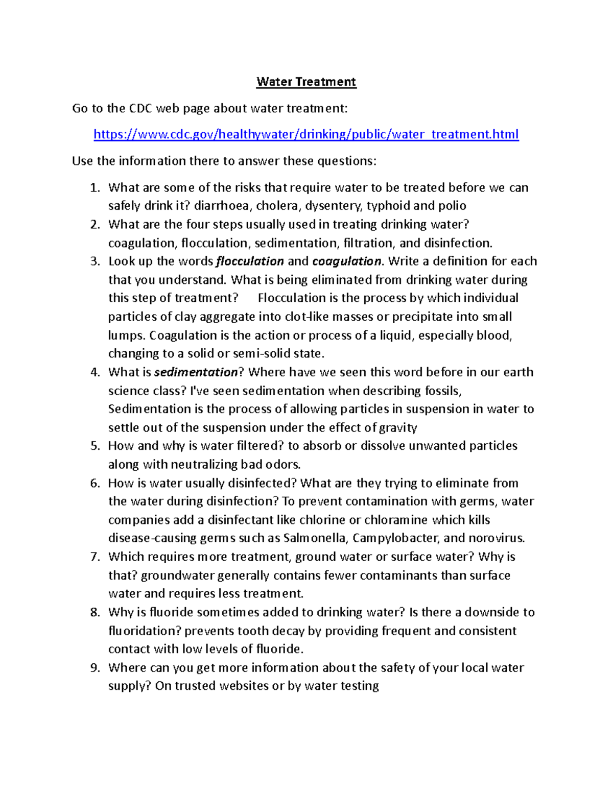 W10 Water Treatment Power Point Assignment 23 (2) Water