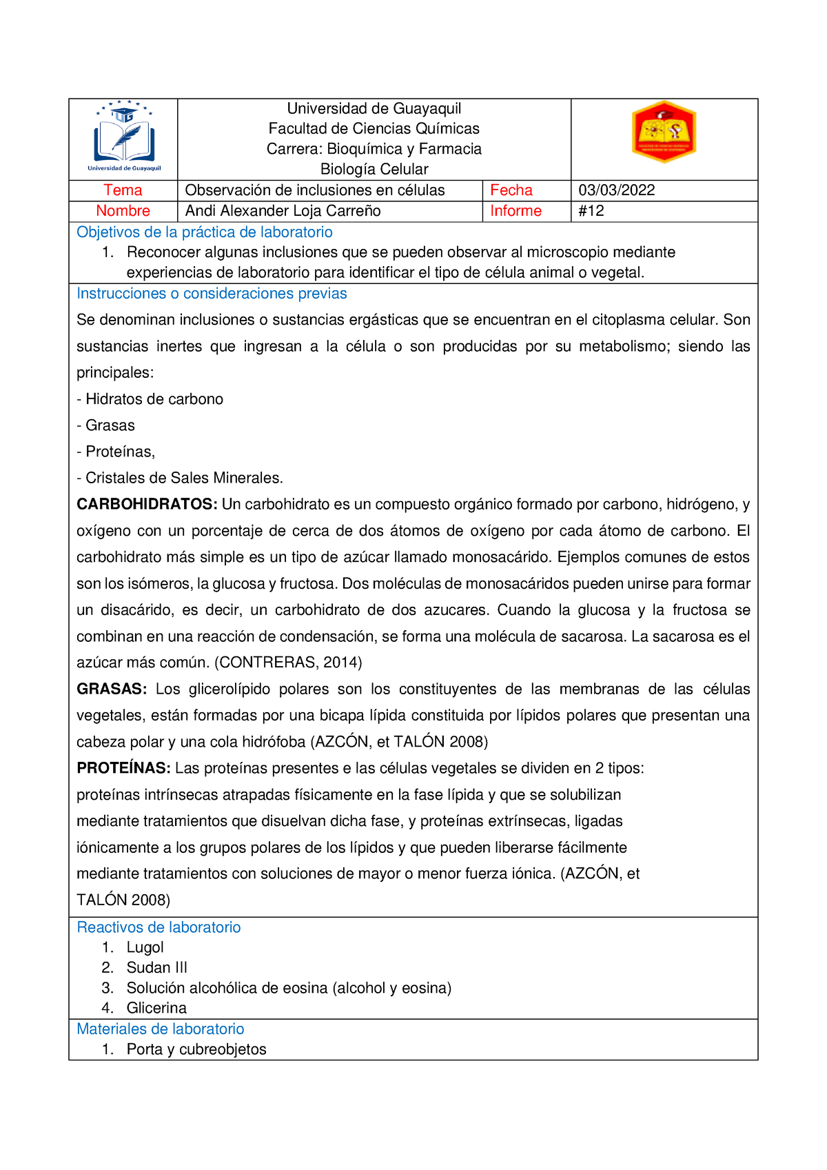 Informe #12 - regeq rgqergqe gqerg qerg eqrg - Universidad de Guayaquil ...