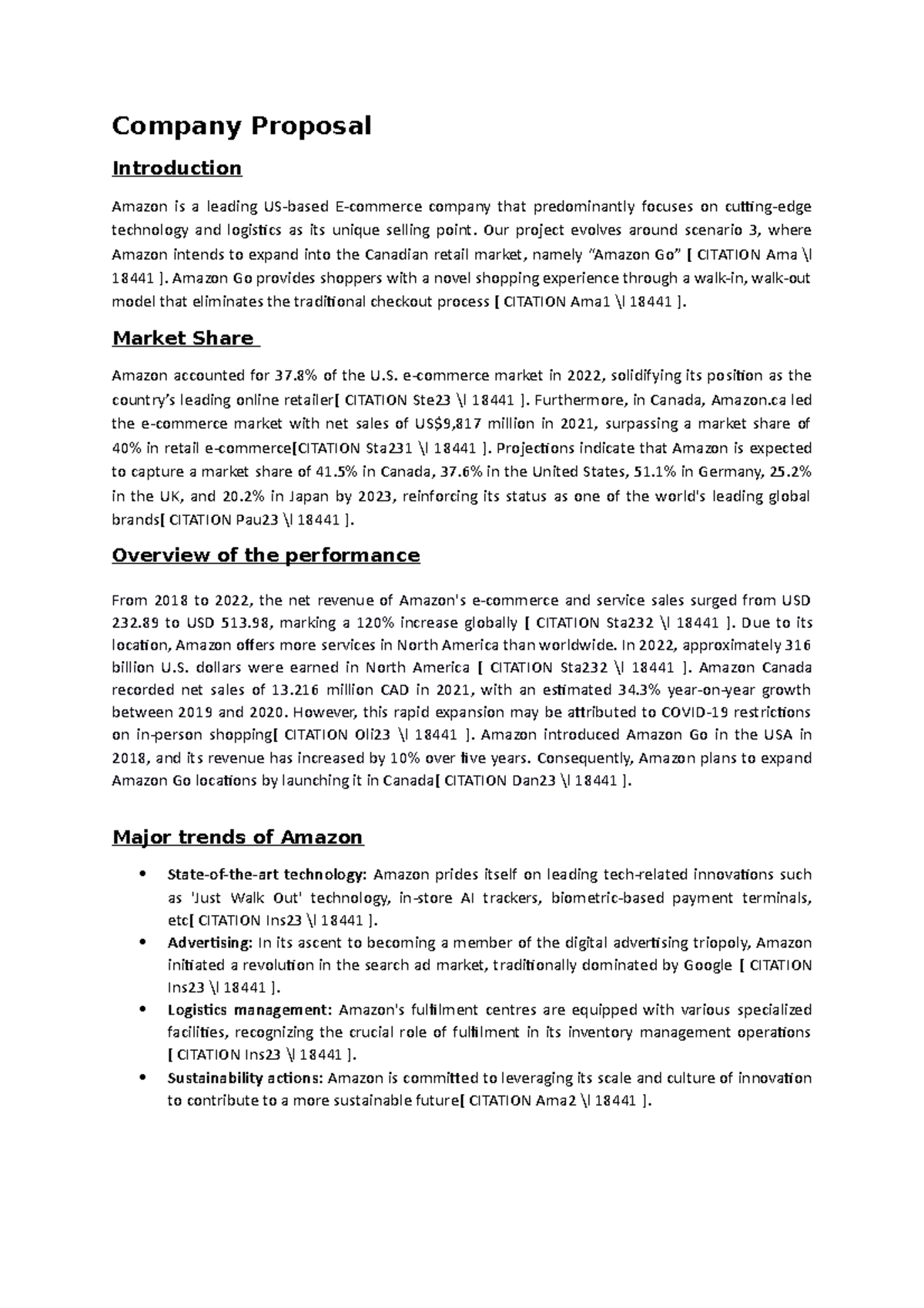 Marketing - Company Proposal Introduction Amazon is a leading US-based ...