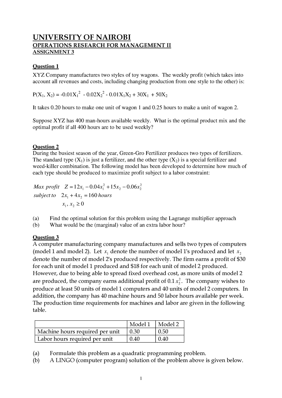 assignment management research