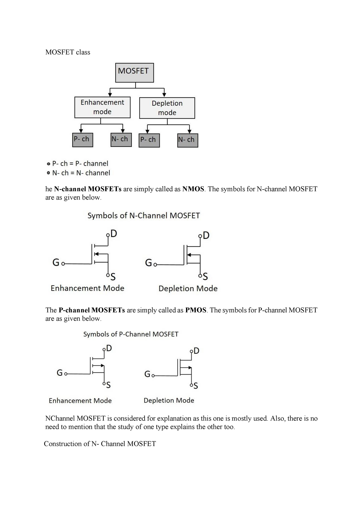 MOSFET And Type Of Mosfet - MOSFET Class He N-channel MOSFETs Are ...