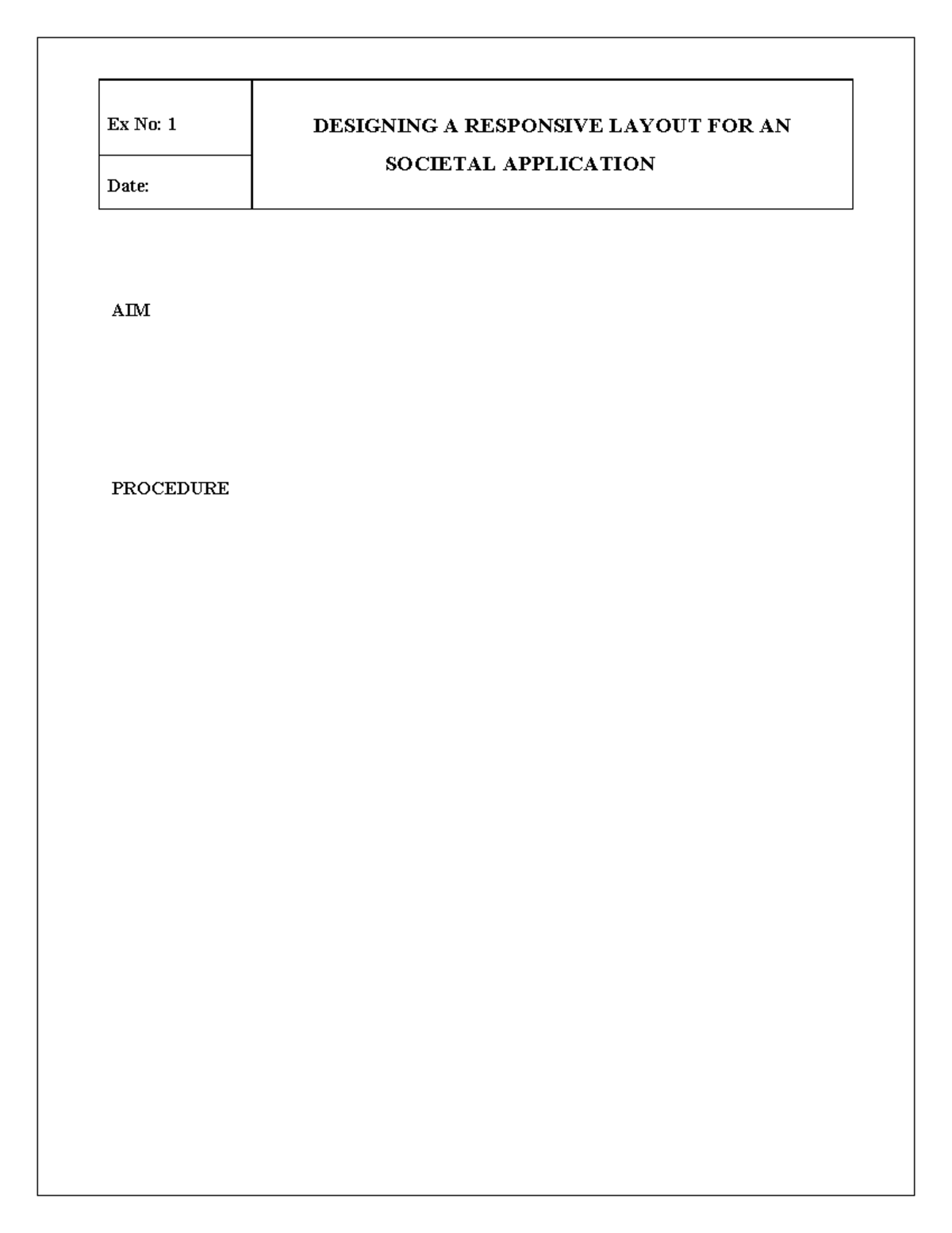 Ui Ux lab - Anna university UIUX lab Manual for 2021 Regulations - AIM ...