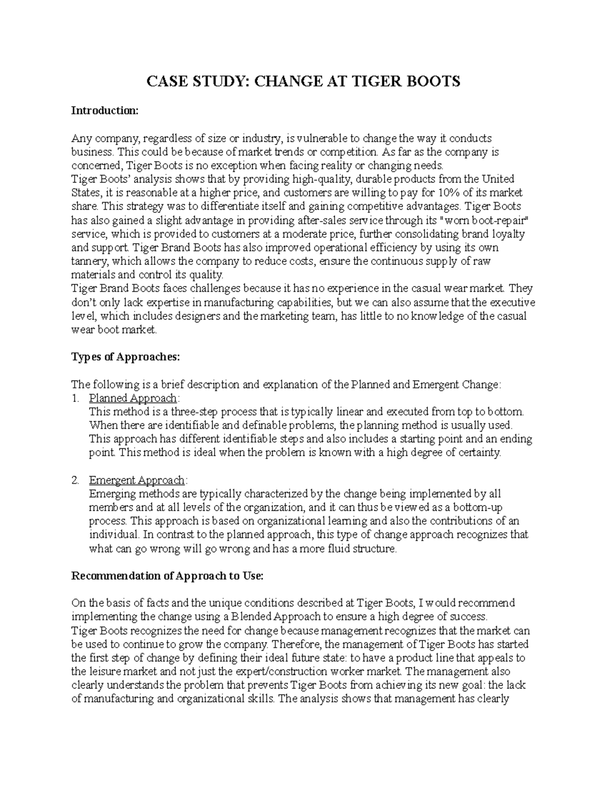 case study human resource planning