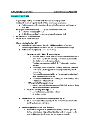 Übersicht: Annahmeverzug - Annahmeverzug, §§ 293 ff. BGB Der ...