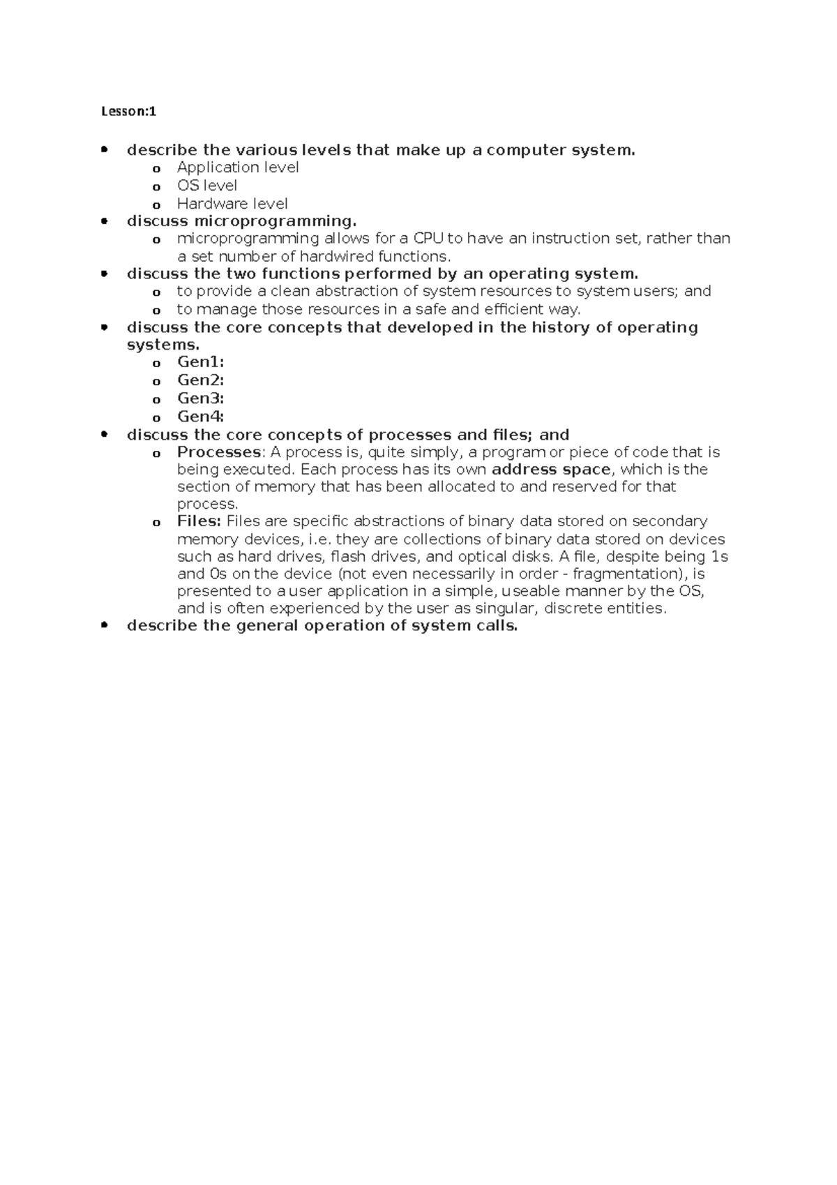 CMPG324 Chapters 1-5 - Lesson: describe the various levels that make up ...