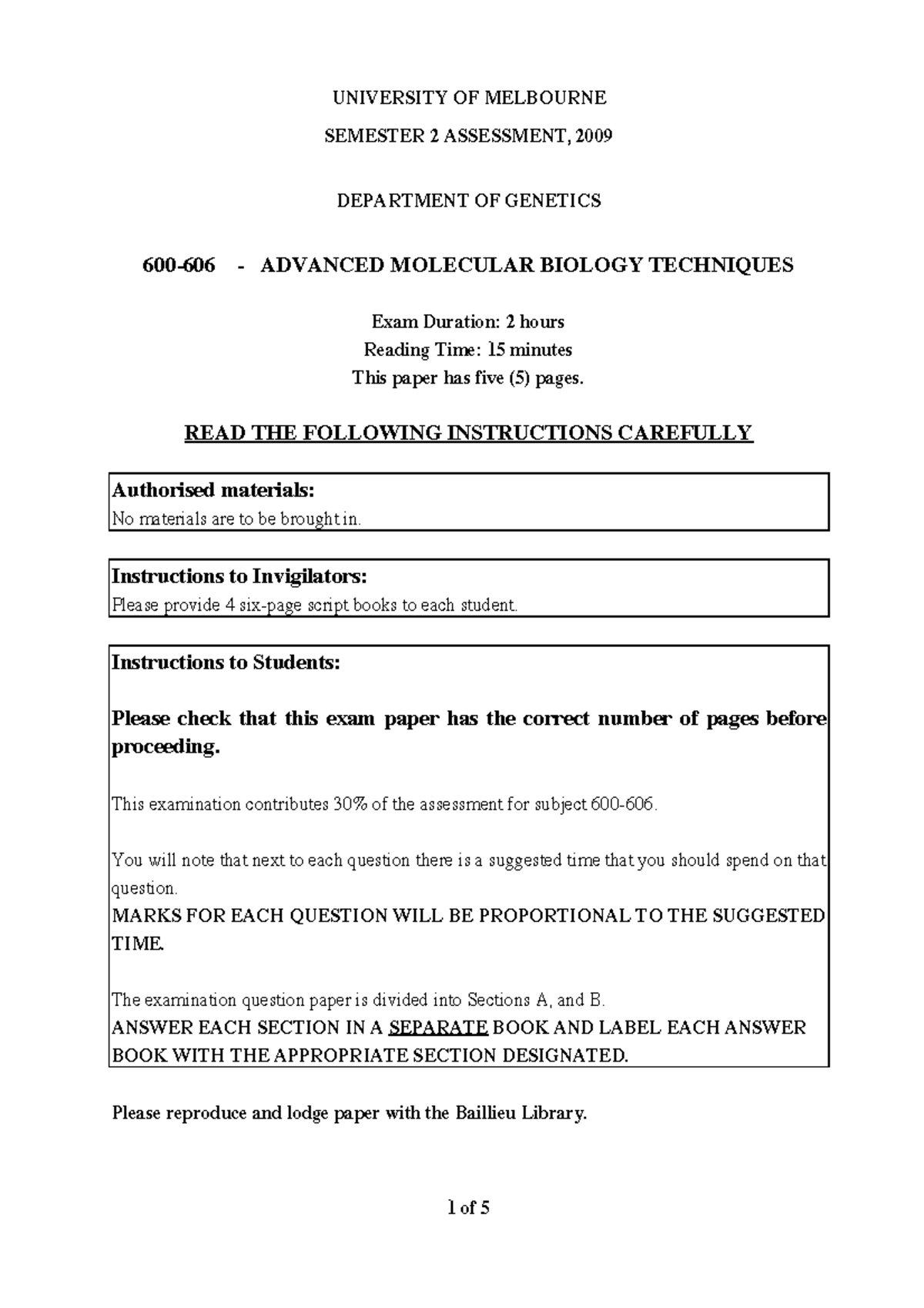 exam-2009-questions-advanced-molecular-biology-techniques-studocu