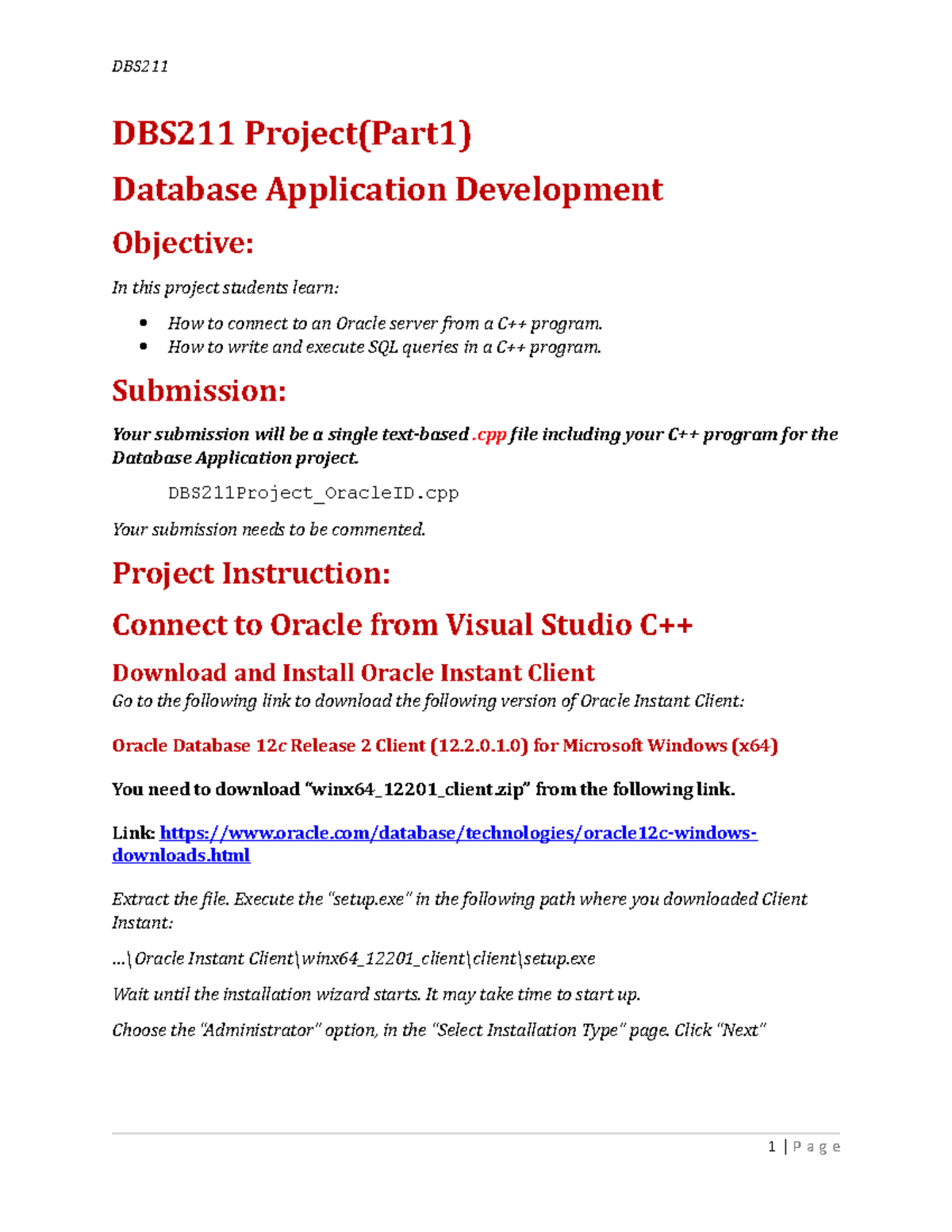 DBS211 Group Project - Part 1 - DBS211 Project(Part1) Database Application  Development Objective: In - Studocu