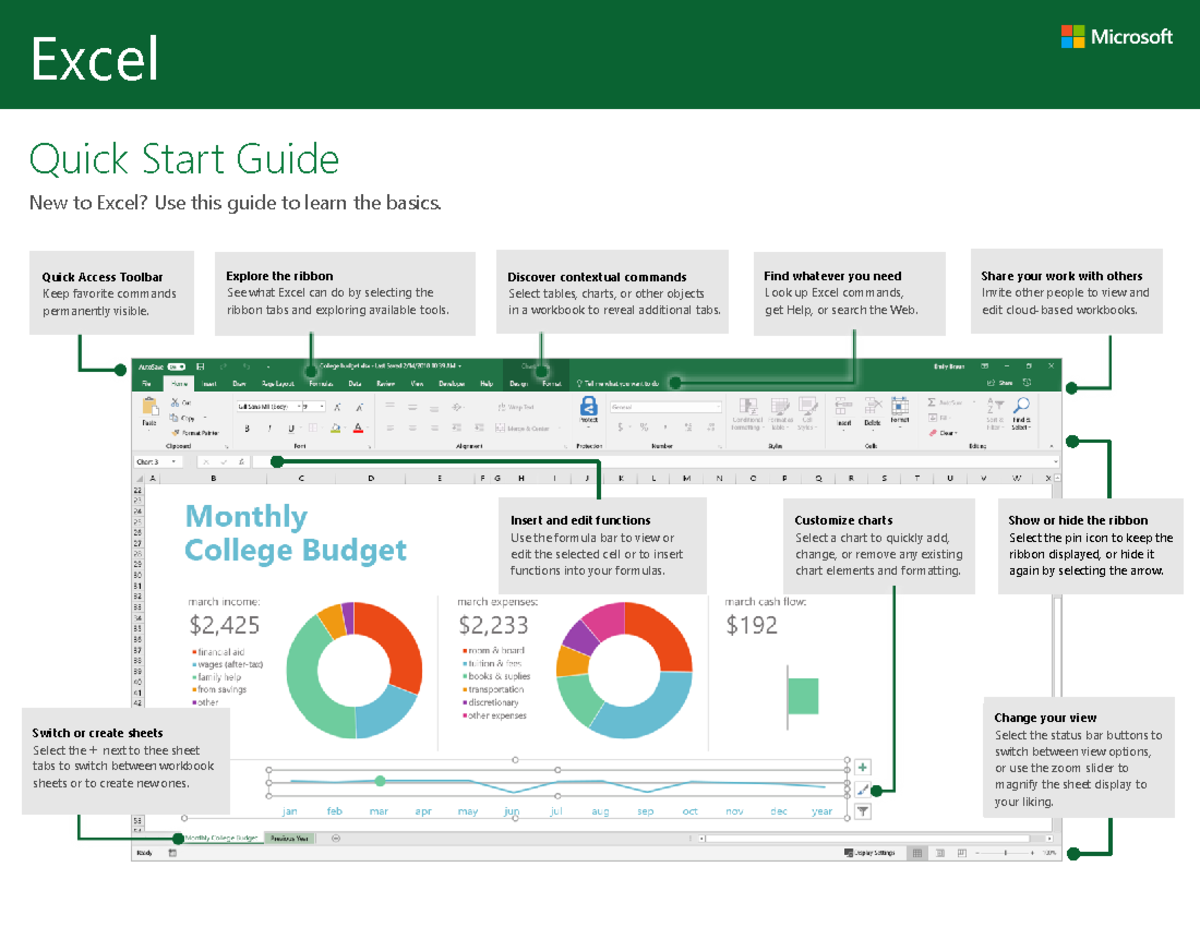 Ms Word 2019 Quick Start Guide - Quick Start Guide New to Excel? Use ...