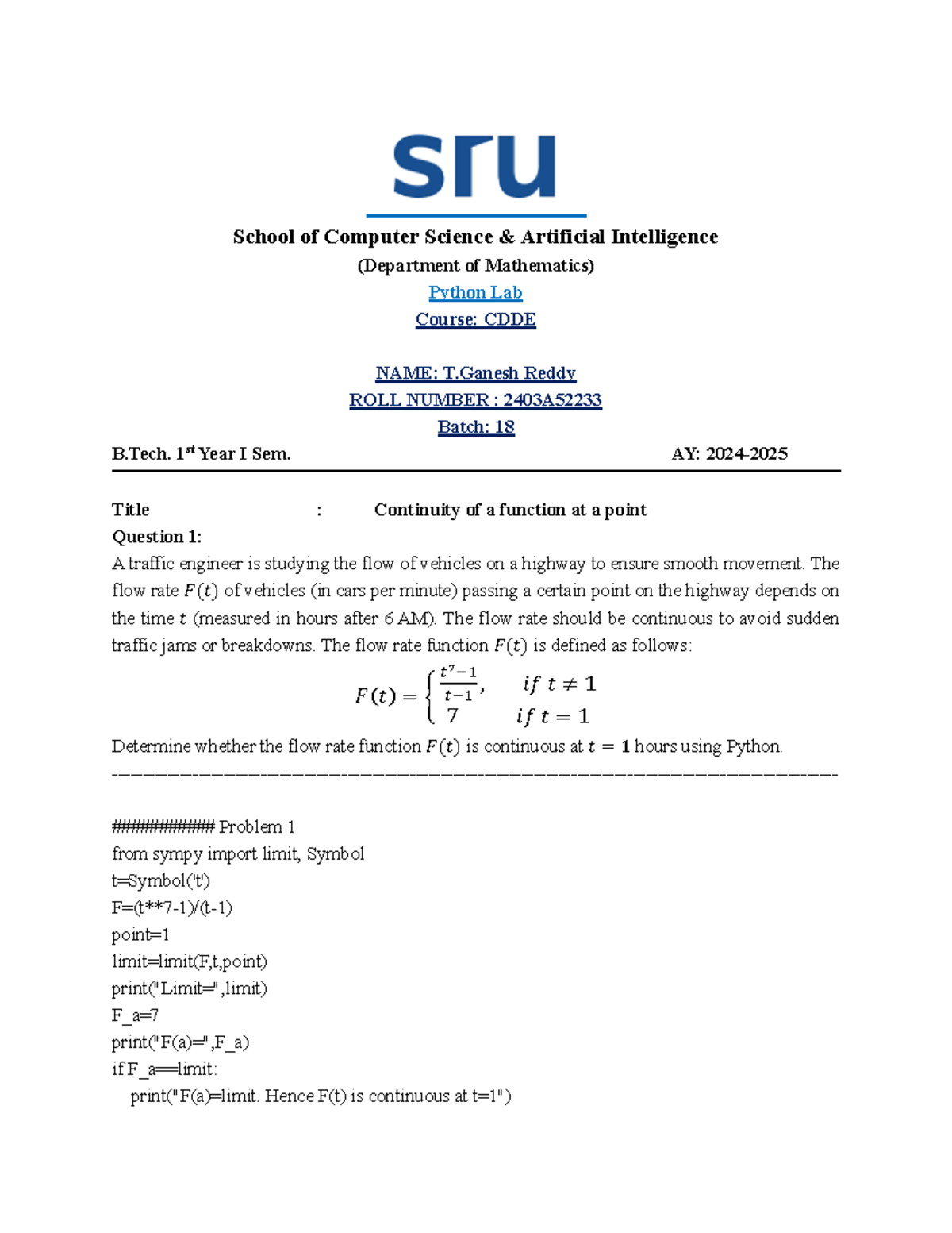 2403A52233-Batch-18-CDDE-Assignment -3 - School of Computer Science ...