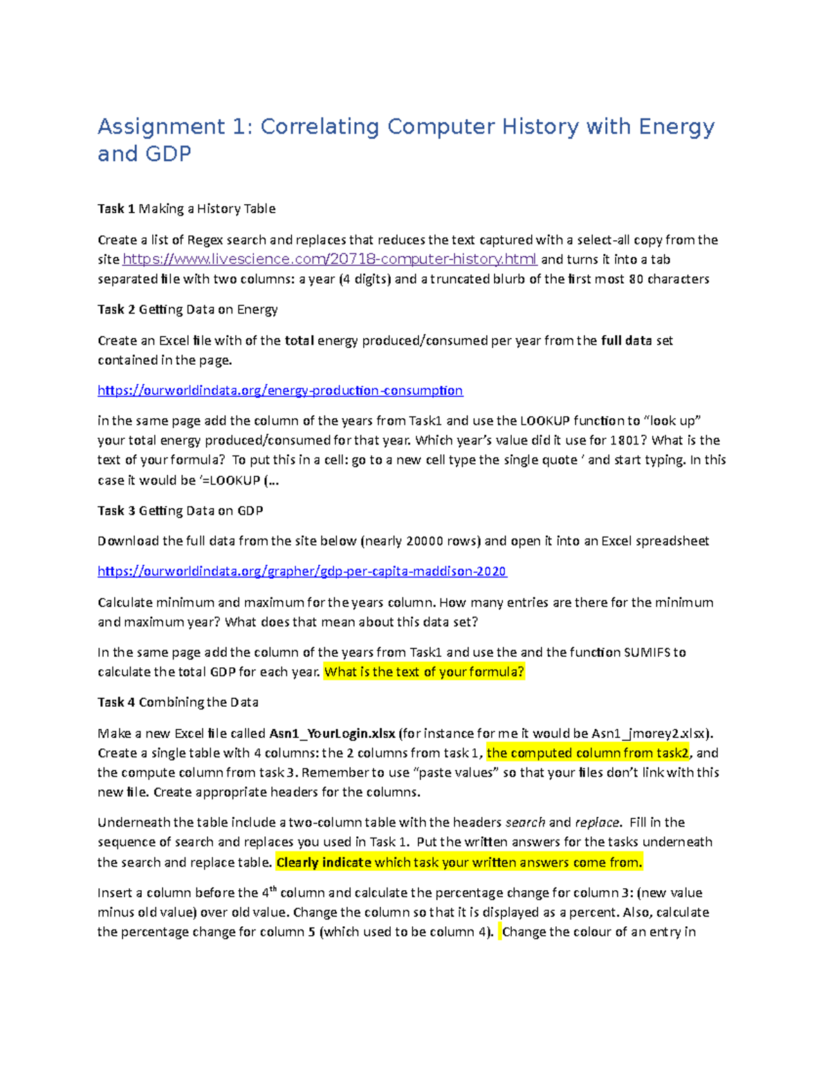 CS2034/Data Analytics Assignment 1 - Assignment 1: Correlating Computer ...