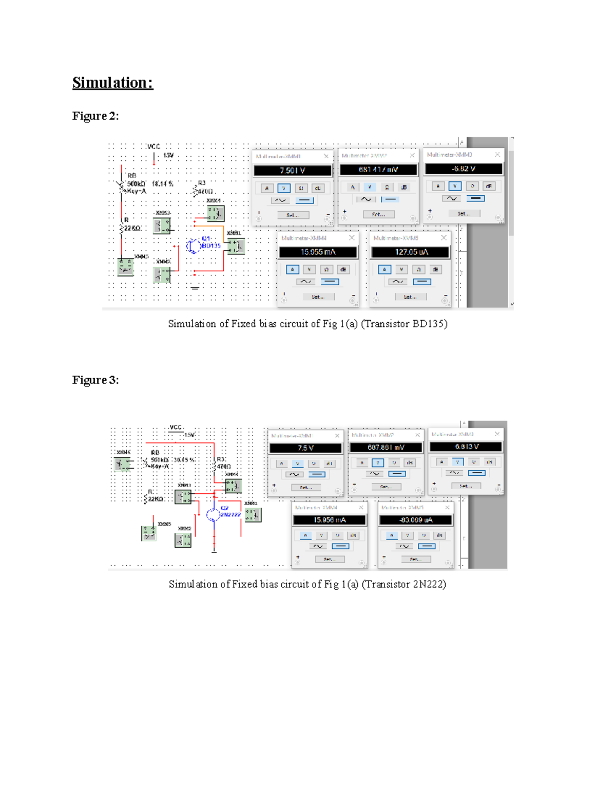 Ed Simulation - Simulation: Figure 2: Simulation of Fixed bias circuit ...