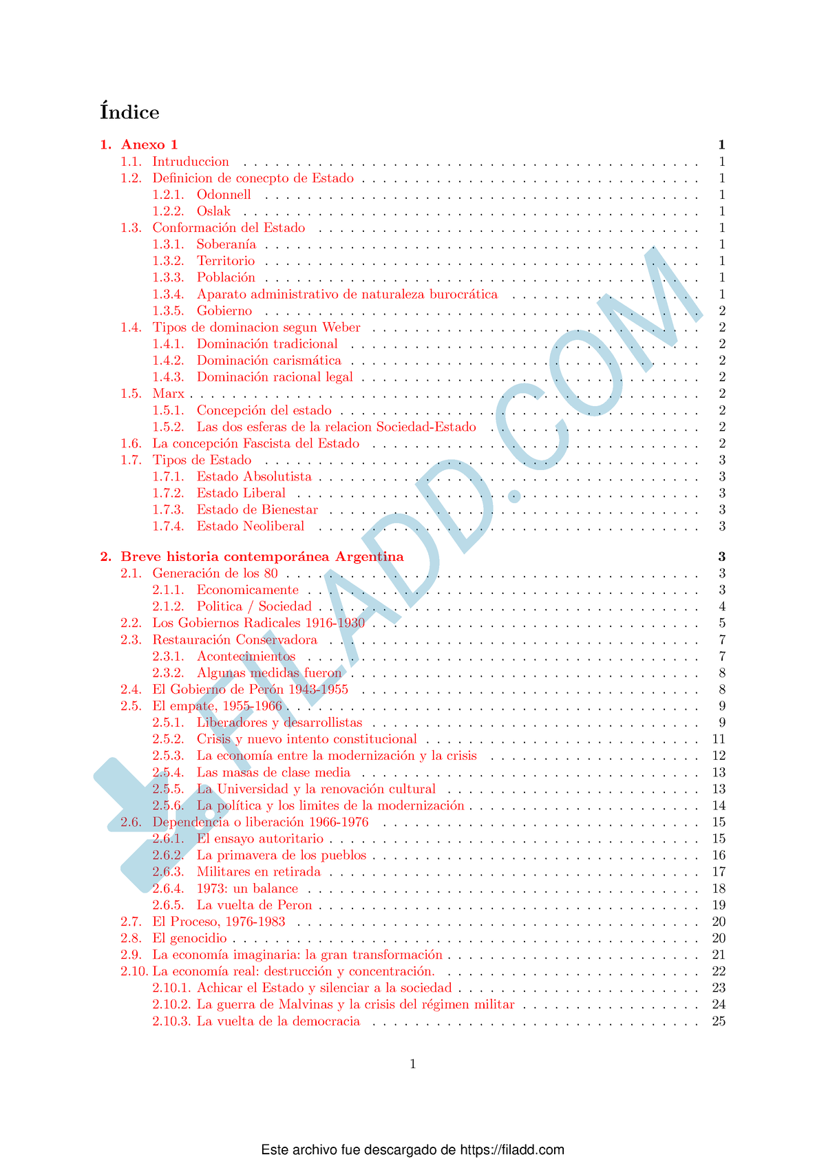 Resumen Icse Uba Xxi De Todos Los Contenidos - ́Indice FILADD Anexo ...