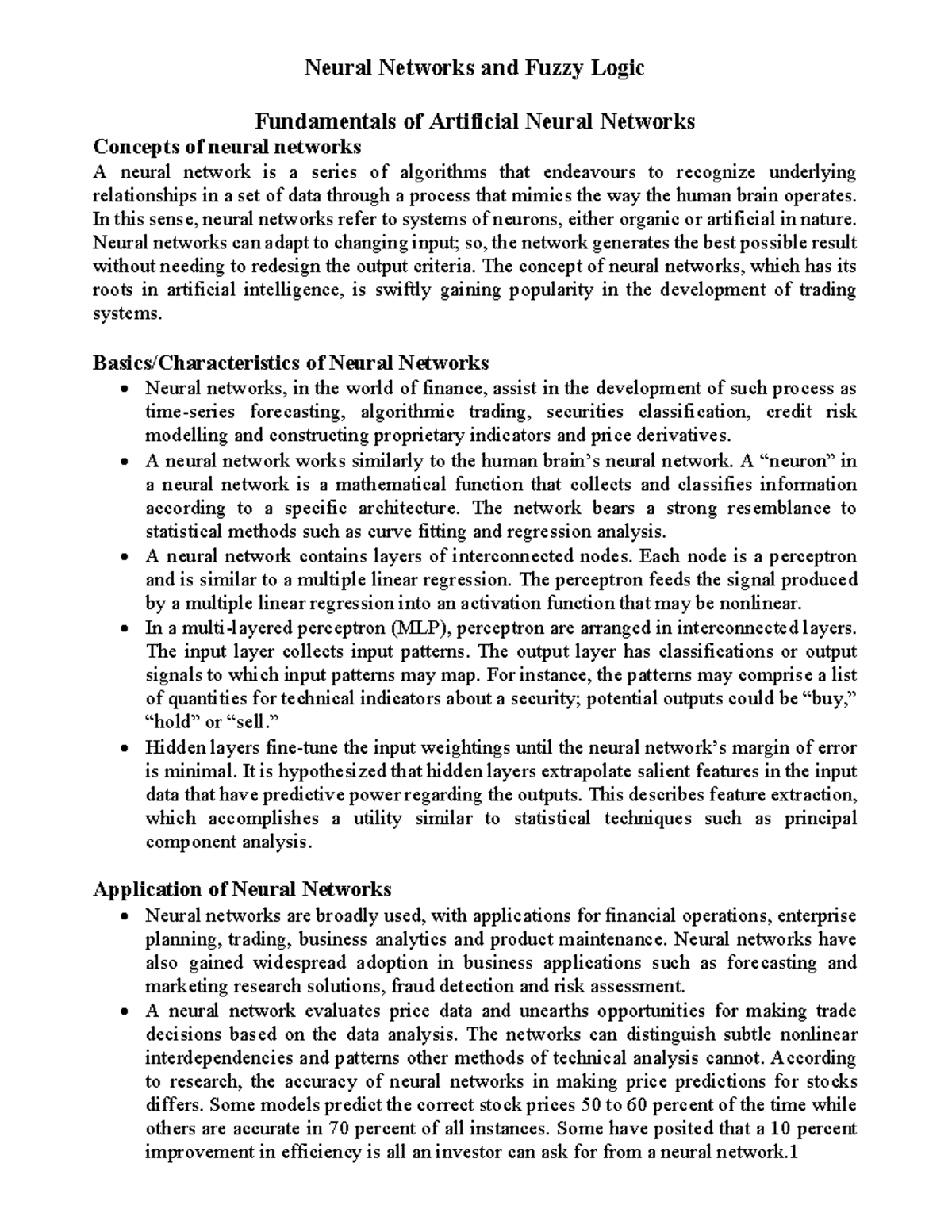 Neural Network and Fuzzy Logic (1) - Neural Networks and Fuzzy Logic ...