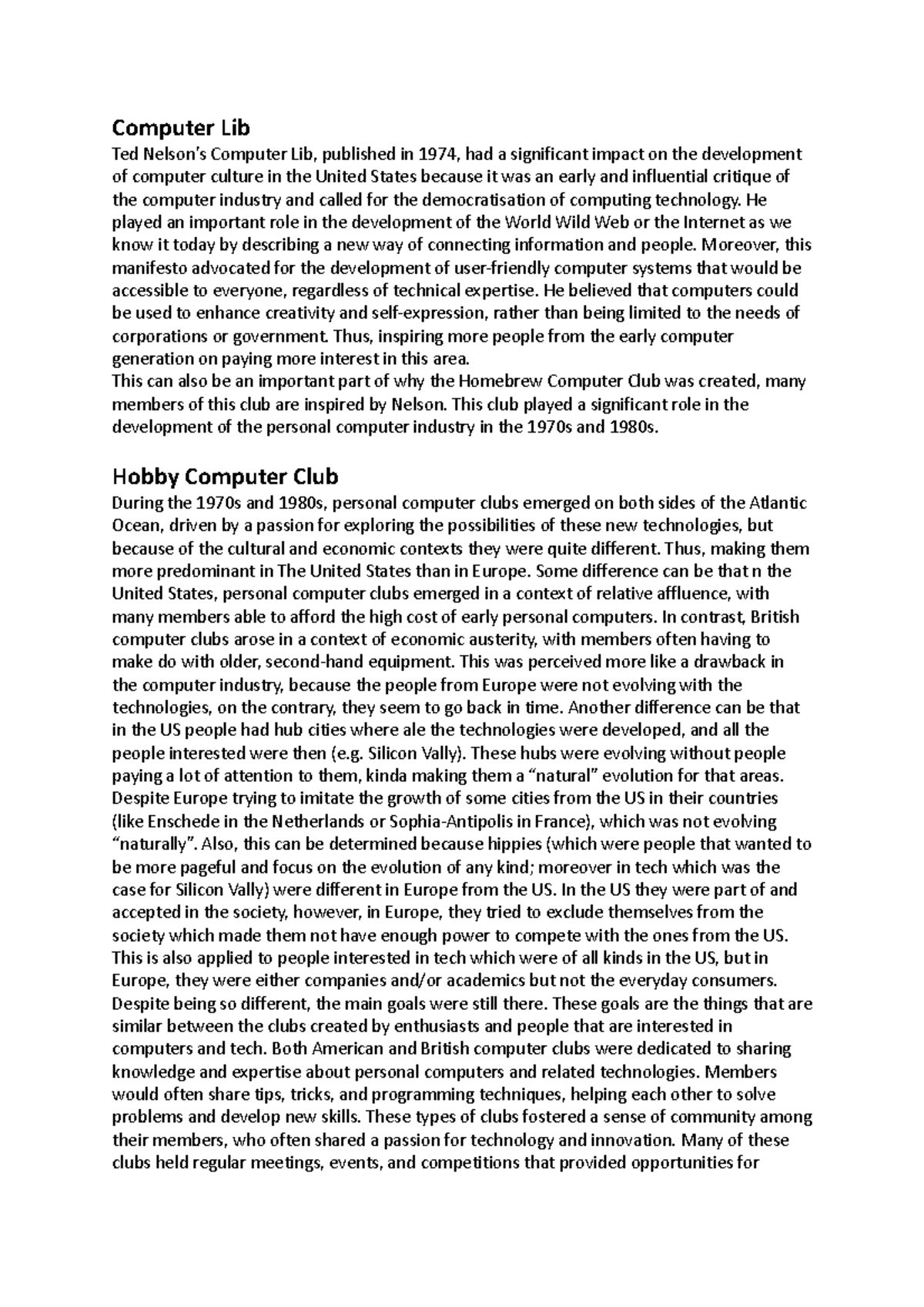 5 History of Science Computer Lib Ted Nelson's Computer