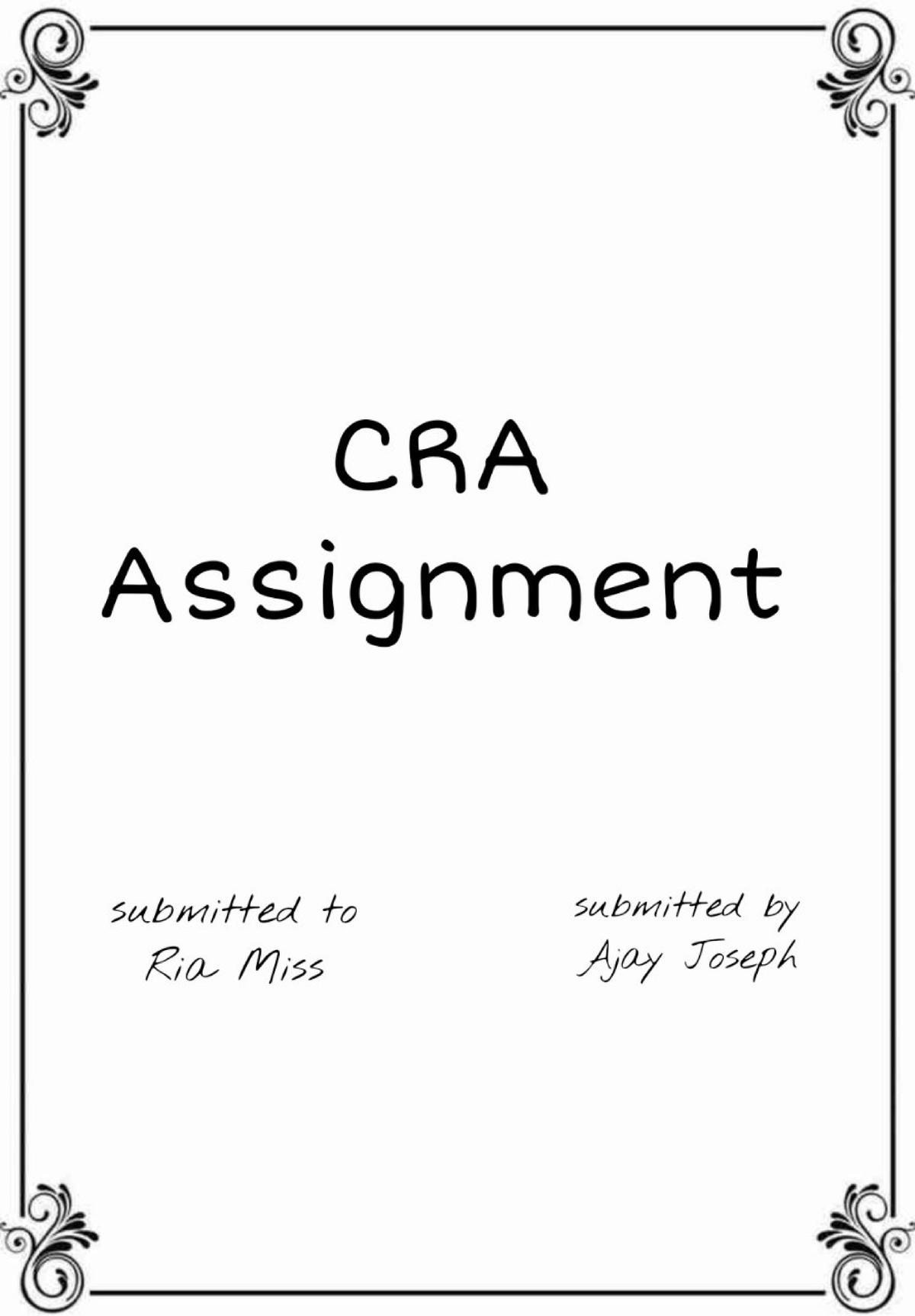 assignment sale cra