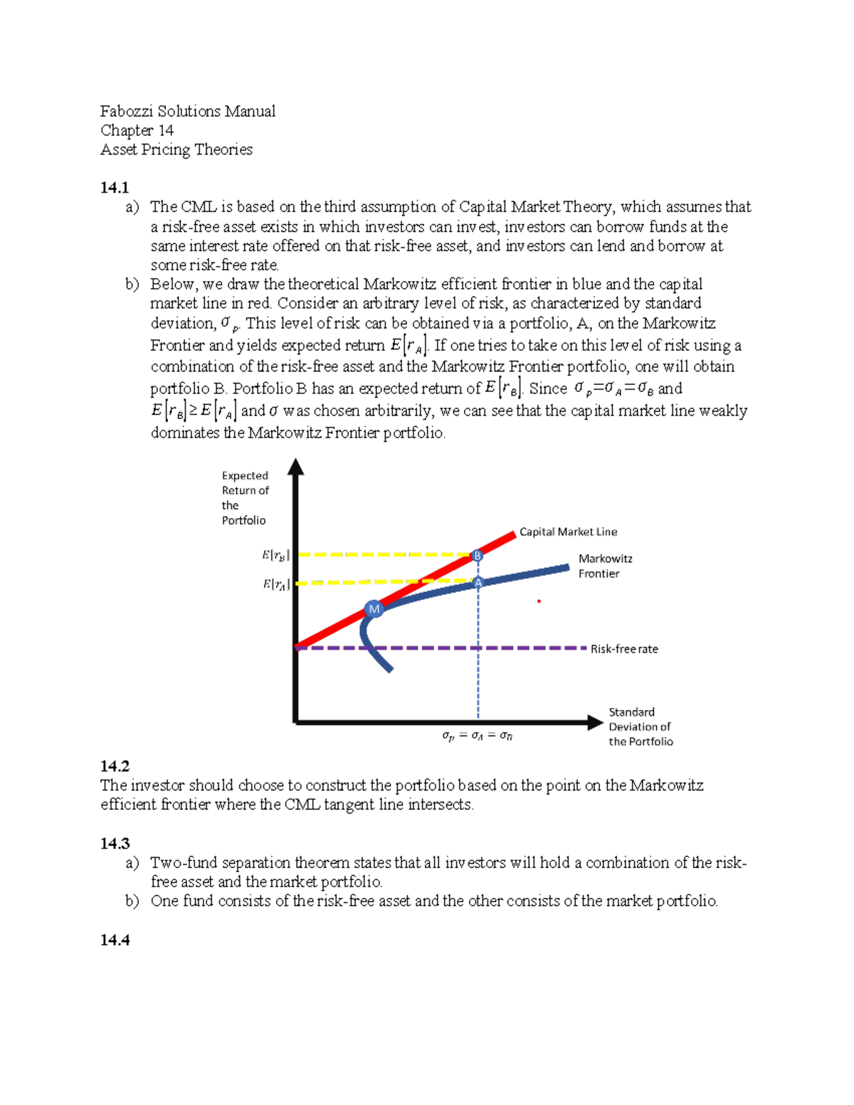 Fabozzi 5e Solutions Manual CH14 - Fabozzi Solutions Manual Chapter 14 ...