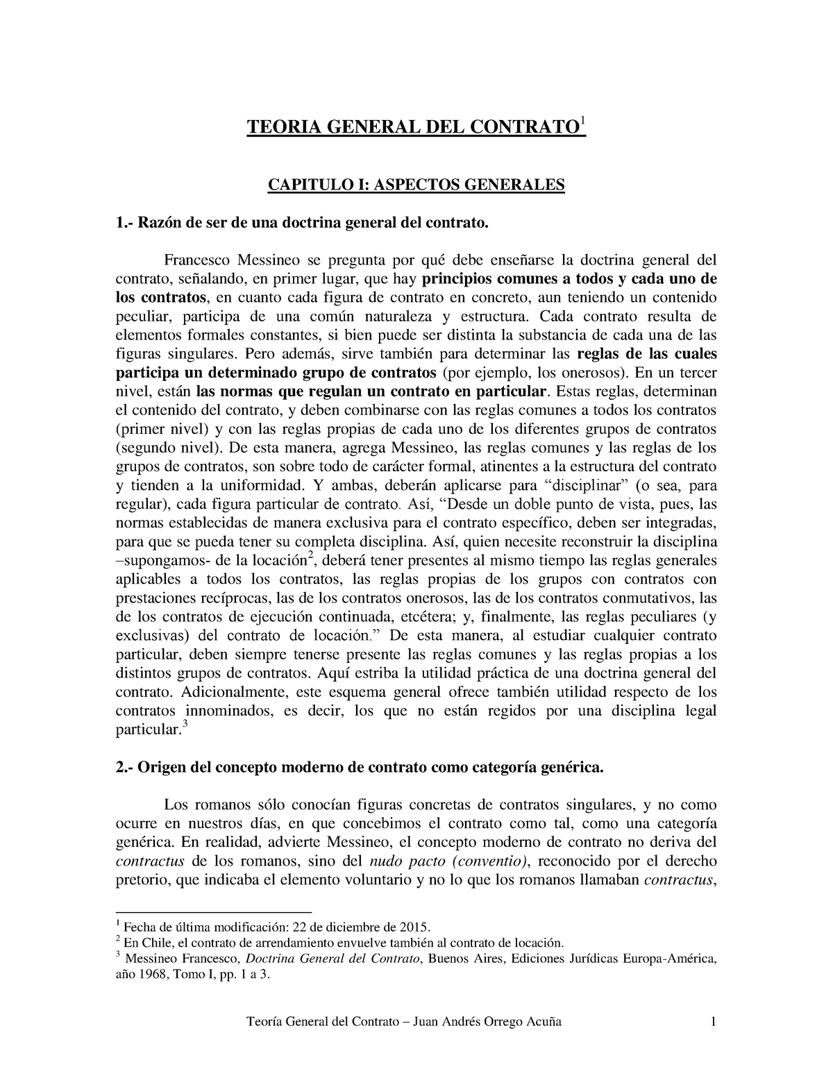 Teoría General Del Contrato Teoria General Del Contrato 1 Capitulo I Aspectos Generales 1 5267