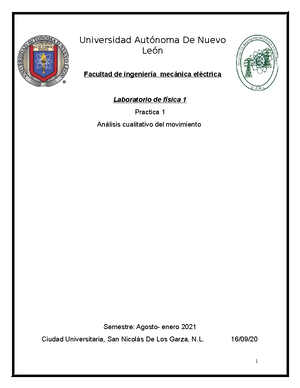 Practica 3 fisica 4 - Lab - UNIVERSIDAD AUTONOMA DE NUEVO LEON FACULTAD ...