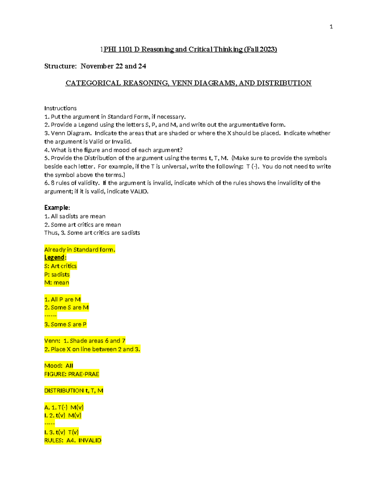 Practice Philosophy - 1 PHI 1101 D Reasoning and Critical Thinking ...