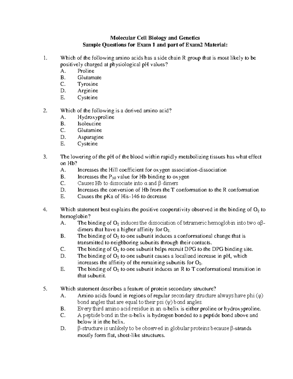 sample-practice-exam-12-july-2017-questions-molecular-cell-biology