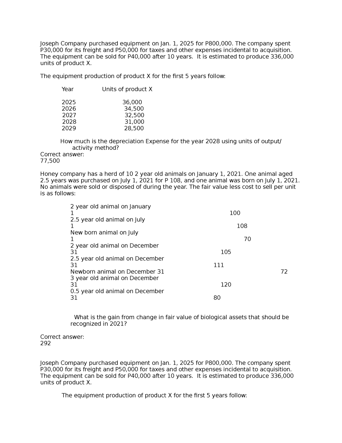 Intacc 1 INTERMEDIATE ACCOUNTING 6 - Joseph Company Purchased Equipment ...