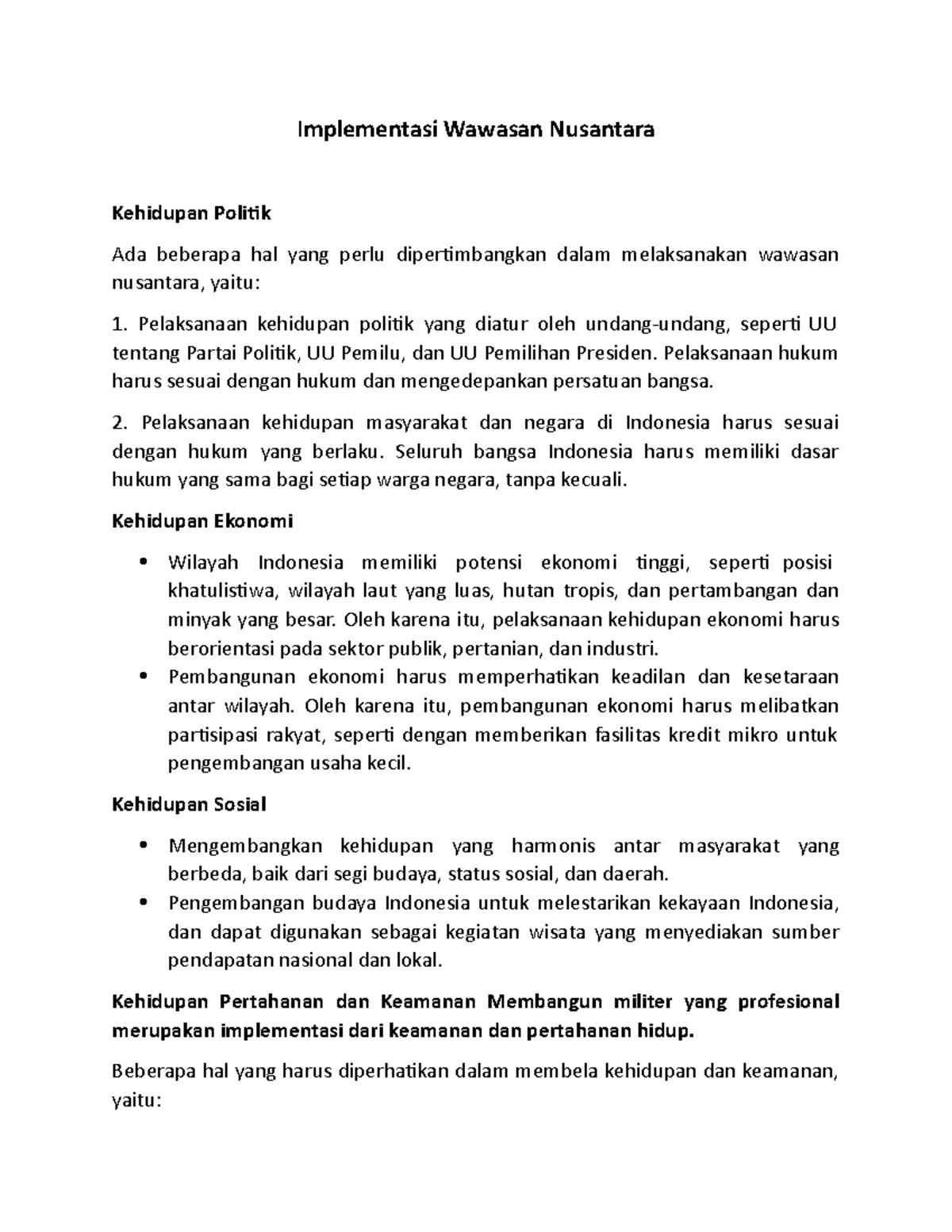 Implementasi Wawasan Nusantara - Implementasi Wawasan Nusantara ...