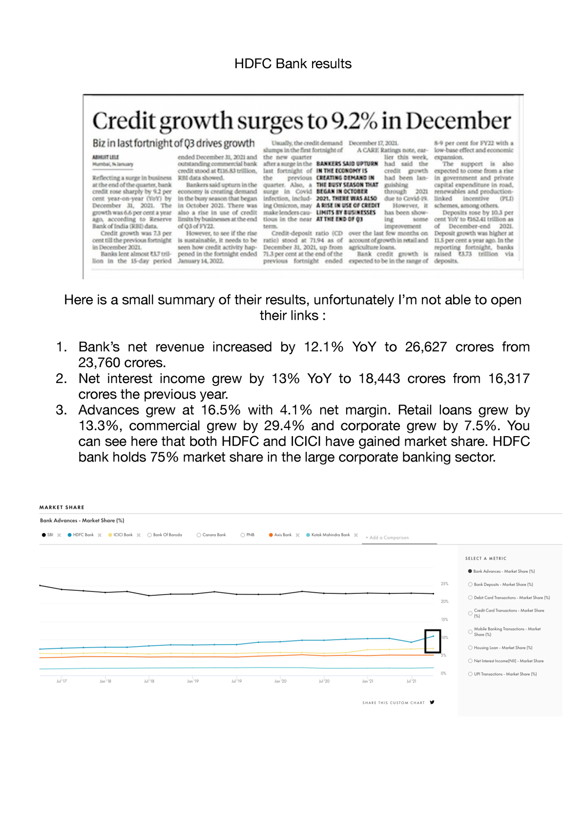 literature review on hdfc bank