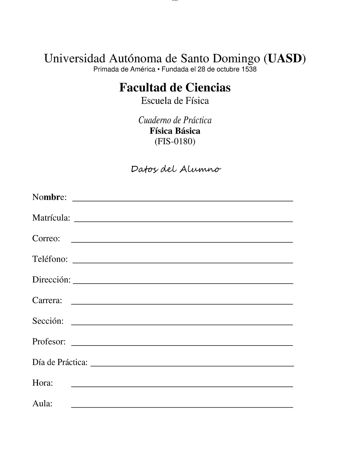 Formulas-Fisica 1 - Formulas de Fisica 1 - 112 ECUACIONES Y FÓRMULAS  BÁSICAS DE LA FÍSICA I 𝒓⃗ = 𝒙𝒊̂ - Studocu