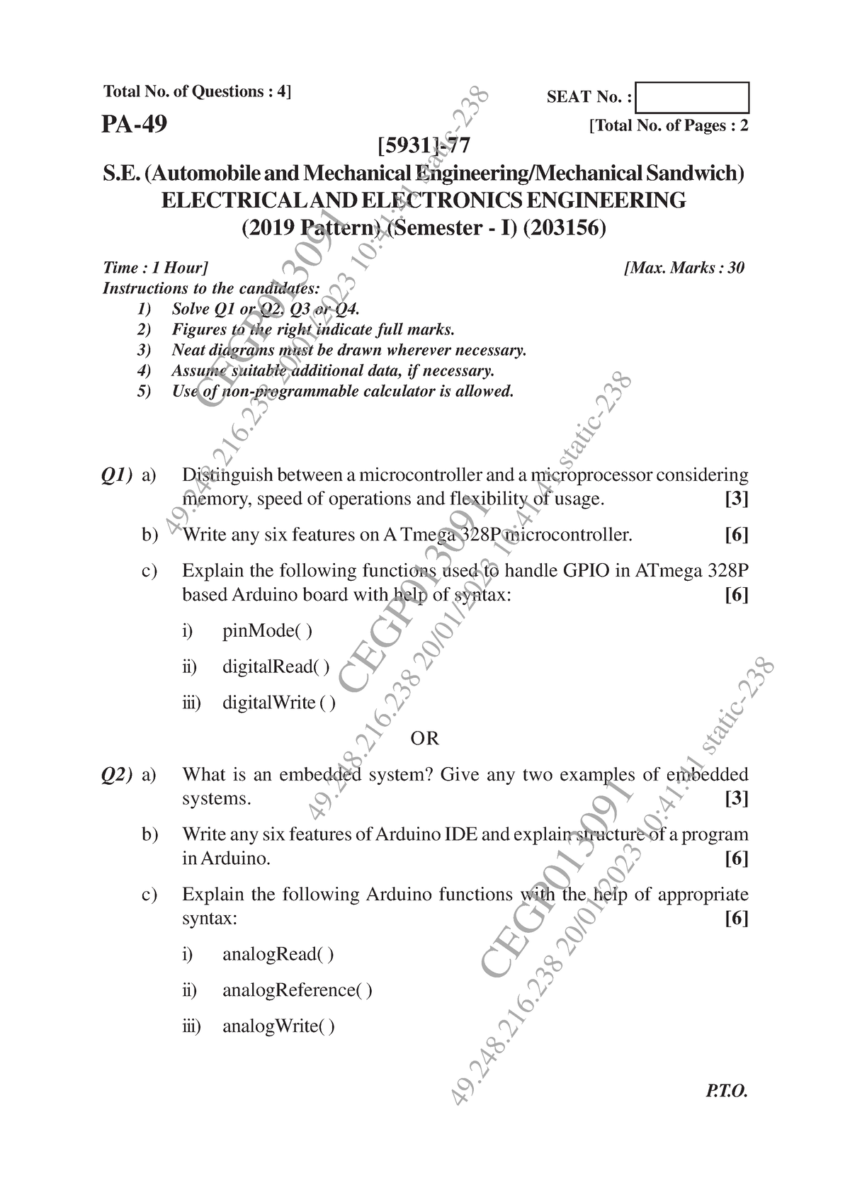 EEE Oct - 2022 - Pyq - [5931]-77 1 Total No. of Questions : 4] [5931 ...