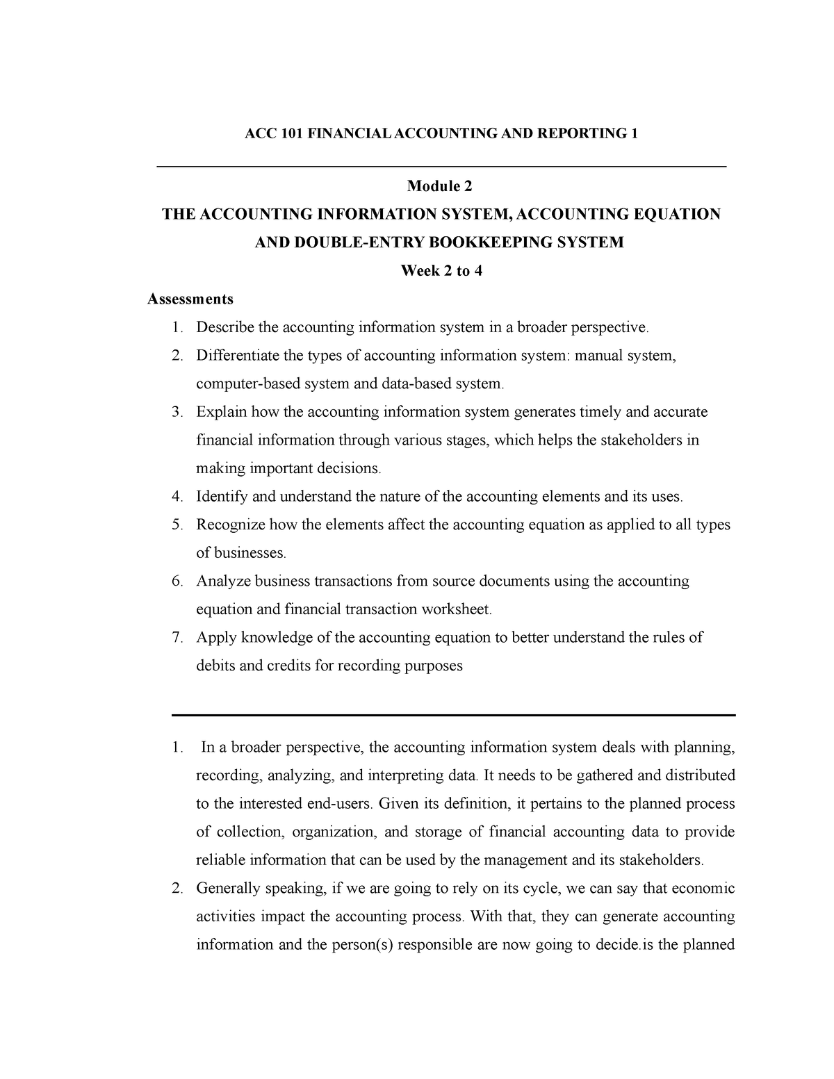 ACC101Module 02 - Activity In Accounting - ACC 101 FINANCIAL ACCOUNTING ...