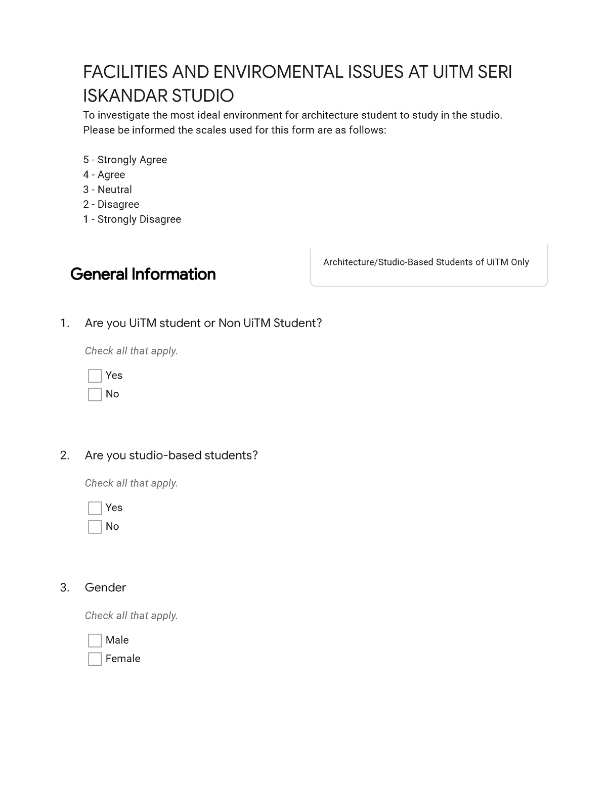 questionnaire thesis uitm