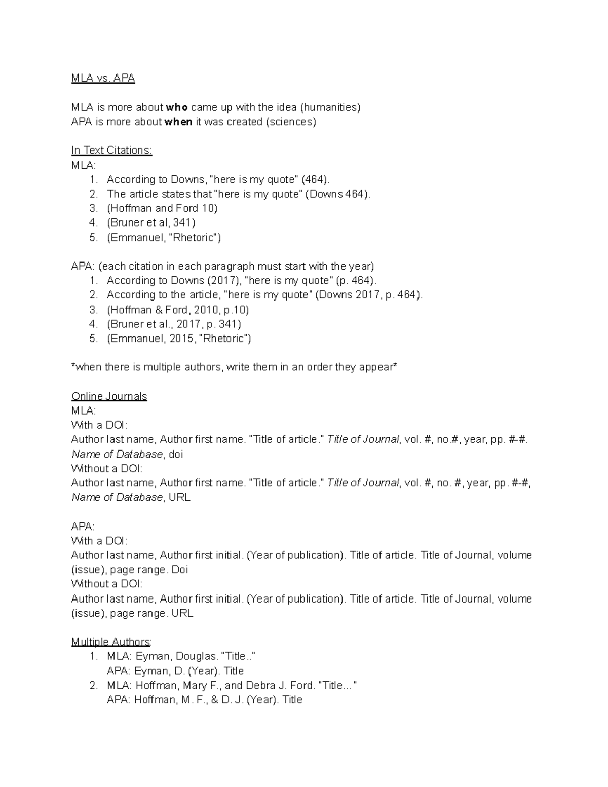 enc110-citing-notes-mla-vs-apa-mla-is-more-about-who-came-up-with