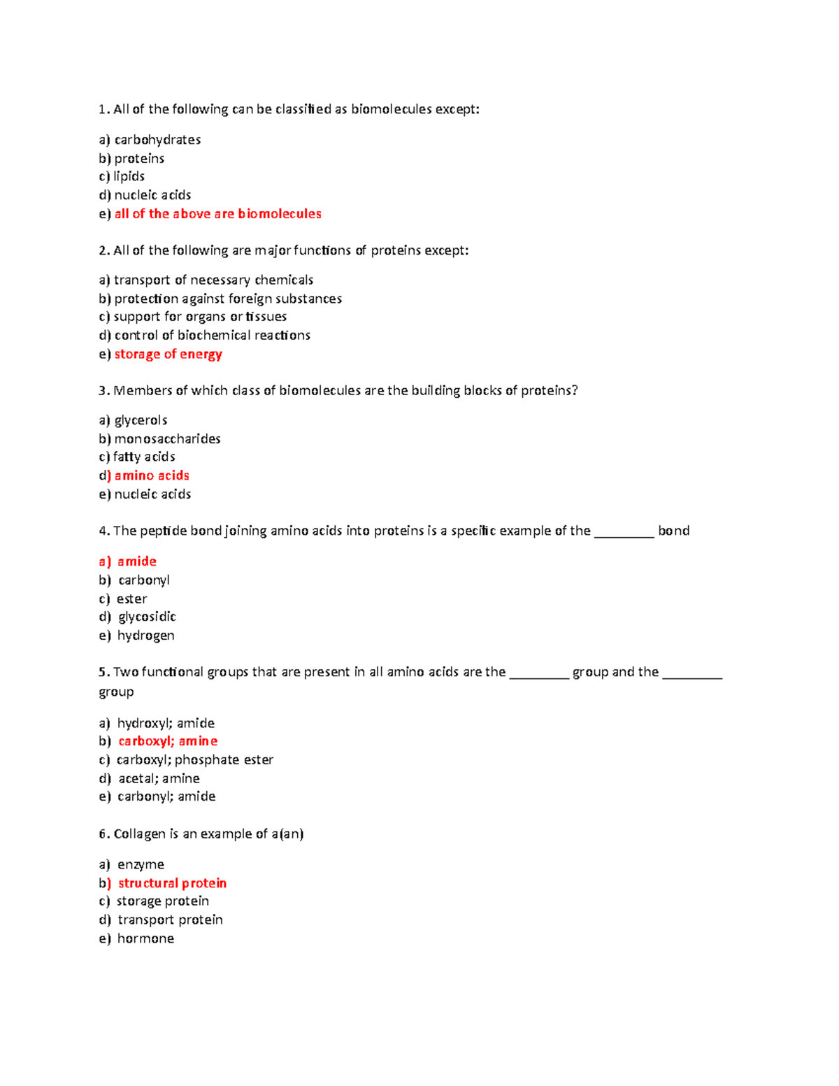 OrganicChem Organic chem test questions All of the following can