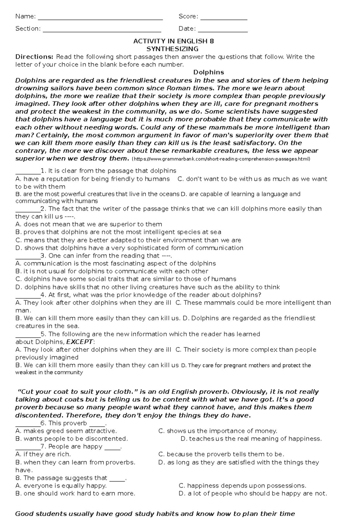 Activity Synthesizing Name activity-synthesizing-name