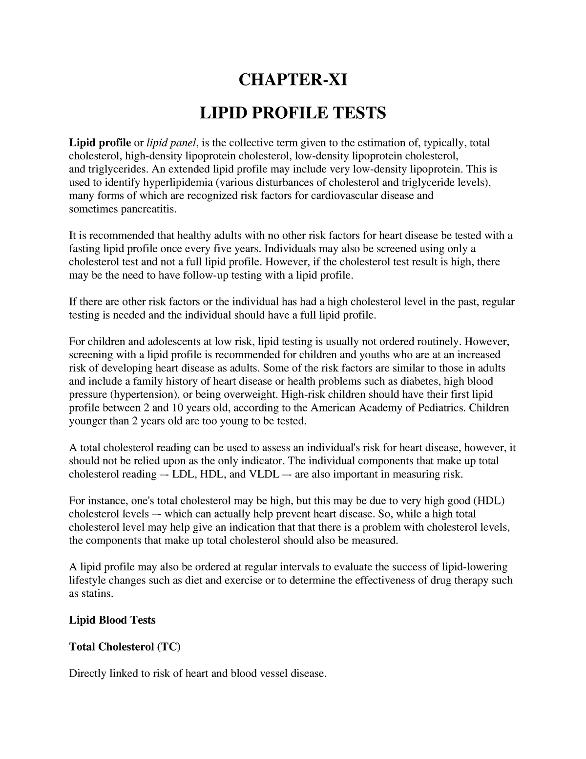 lipid-profile-tests-lecture-notes-chapter-xi-lipid-profile-tests