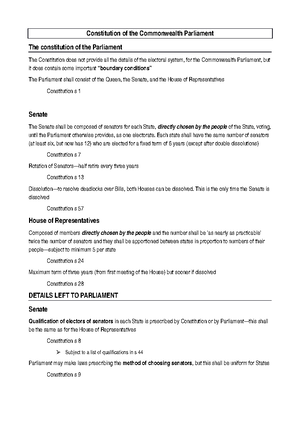 LLB203 Constitutional Law Policy Submission - LWB242 - QUT - Studocu