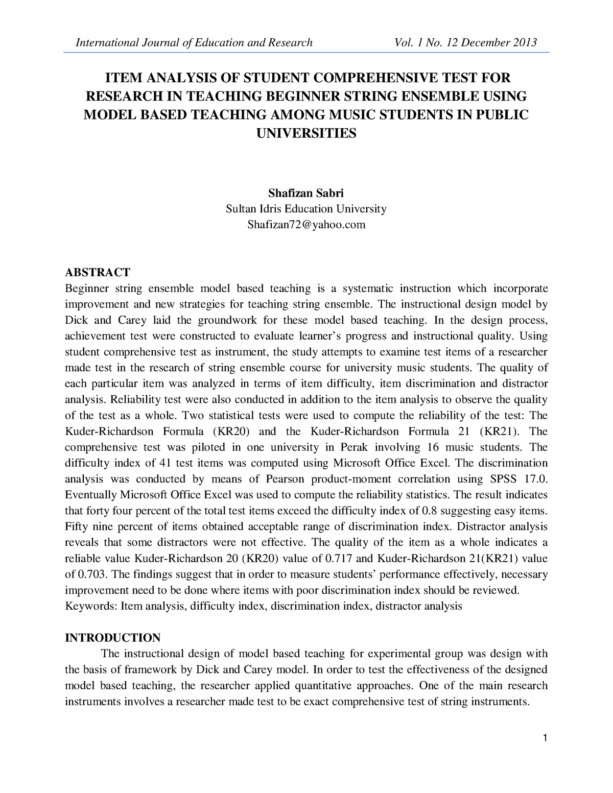 international journal of evaluation and research in education
