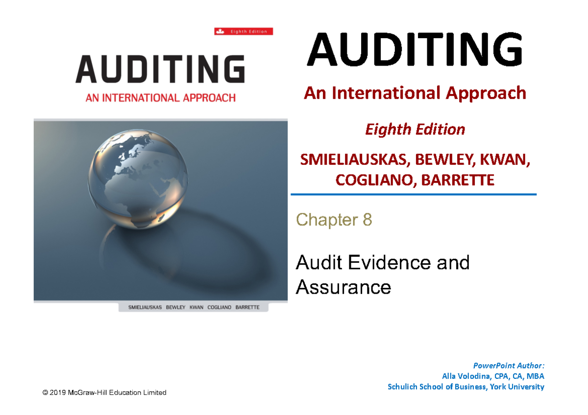 Auditing 8e PPT Ch08 - Chapter And Lecture Summary - PowerPoint Author ...