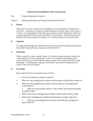 Lecture 5 Management of Grazing Systems - FORAGE MANAGEMENT UNIT FOR ...