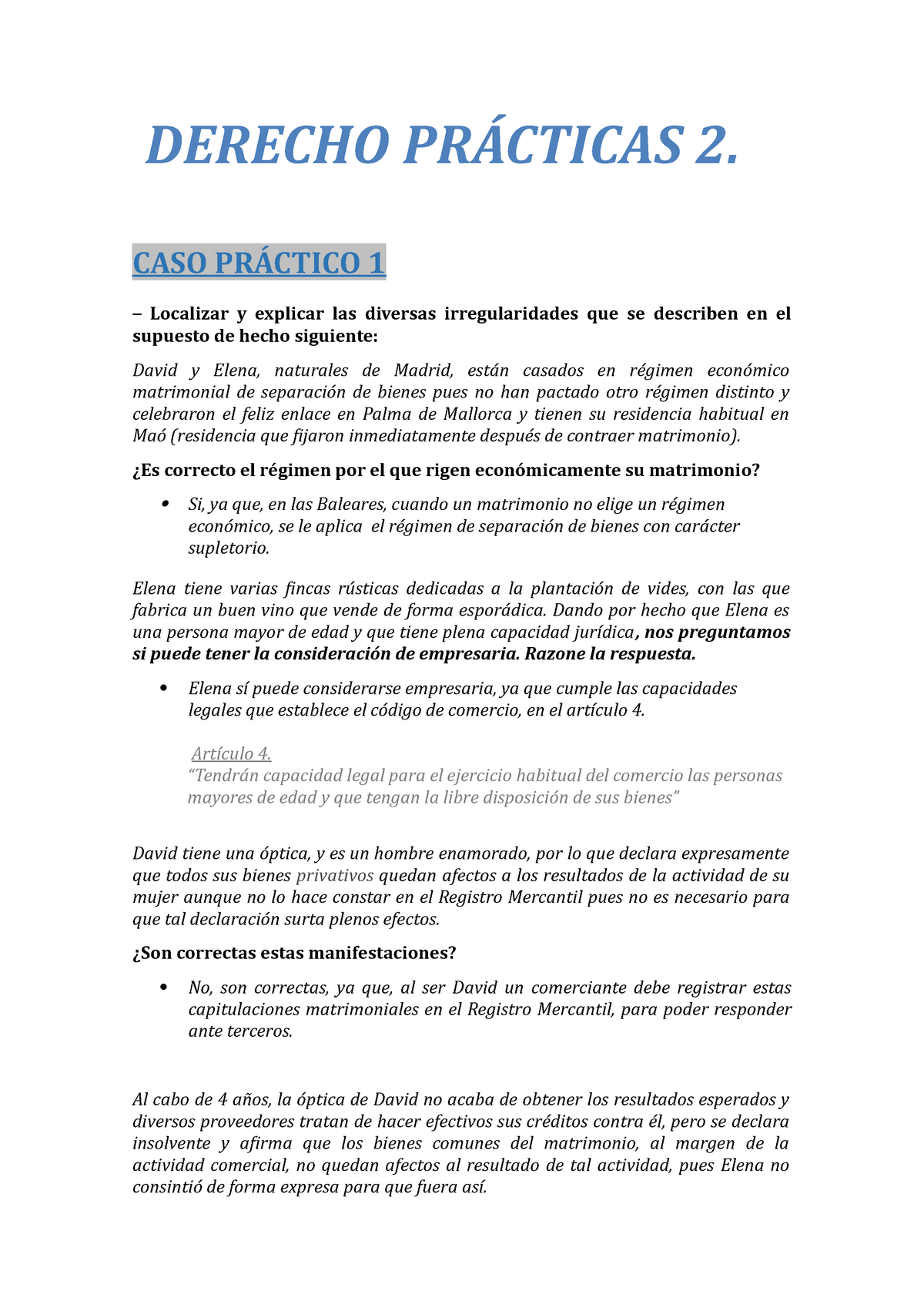 Derecho PrÁcticas 2 DERECHO PRÁCTICAS 2. CASO PRÁCTICO 1 Localizar