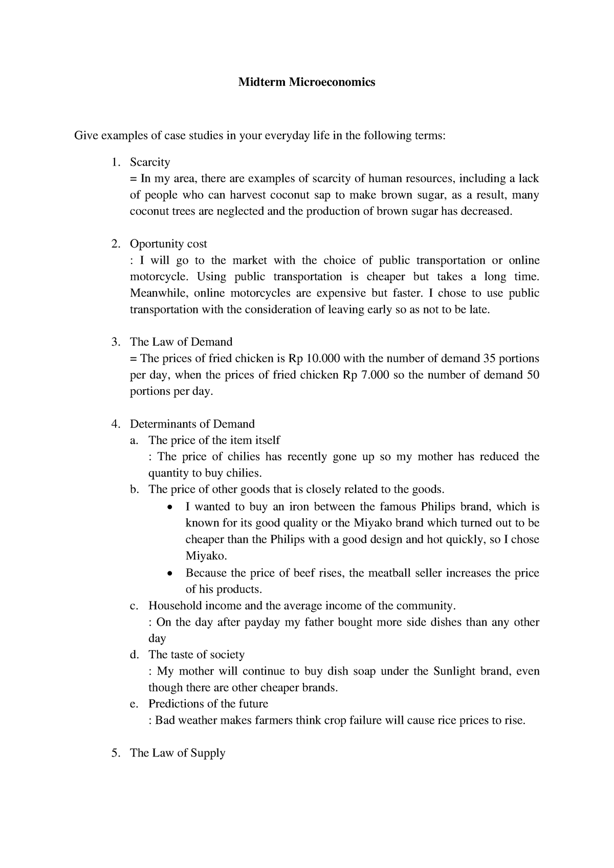 case study microeconomics example