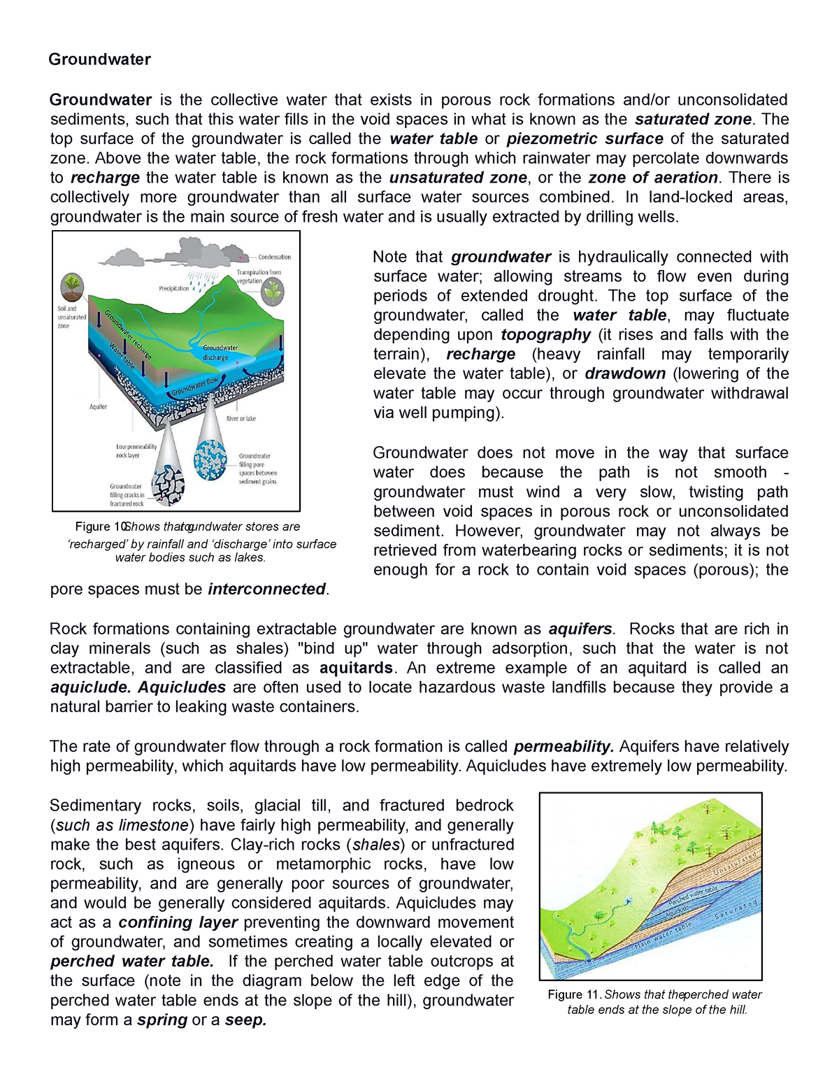 Groundwater - Groundwater Groundwater Is The Collective Water That ...