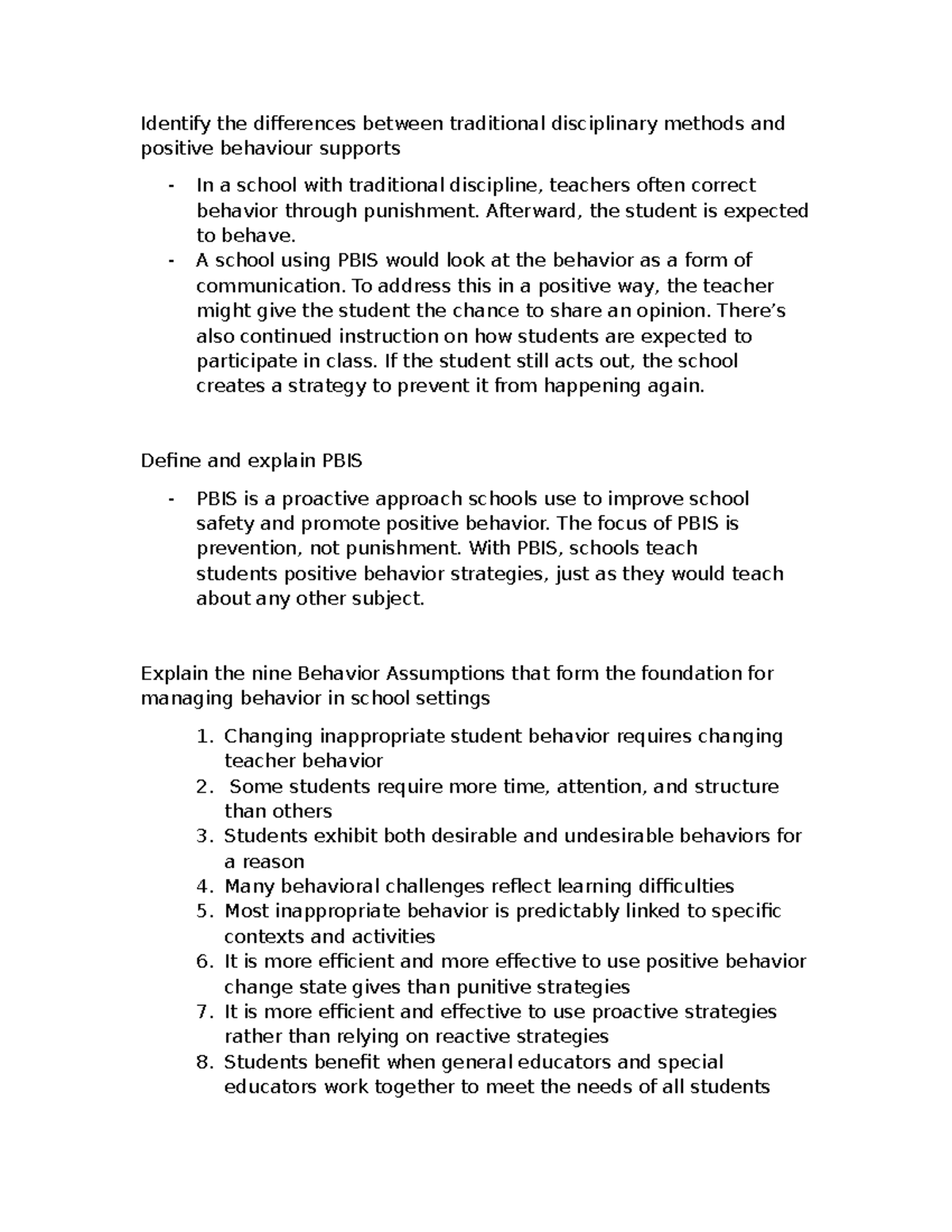 Midterm need to knows - Identify the differences between traditional ...