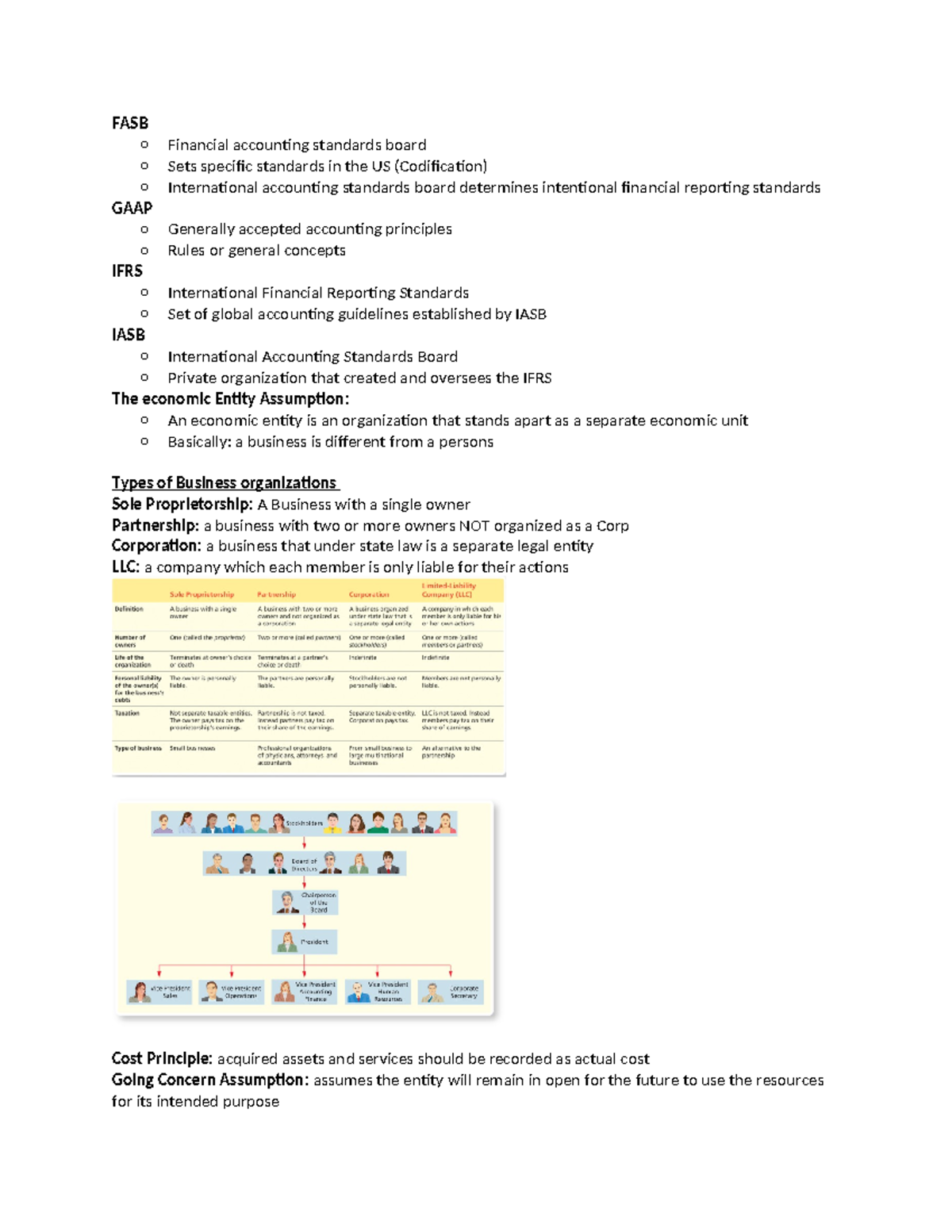 1.2 Acc Notes - FASB o Financial accounting standards board o Sets ...